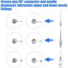 Lubrication Set Coupler Connector Angled Grease Needle Nozzles & Injectors Tool for Mechanical Use Efficient Lubrication