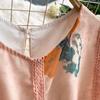 Herbst Vintage Frauen Floral Bedruckte Patchwork Lange Kleid Elegante V-ausschnitt Puff Ärmel Aushöhlen Saum Urlaub Strand Vestidos Neue