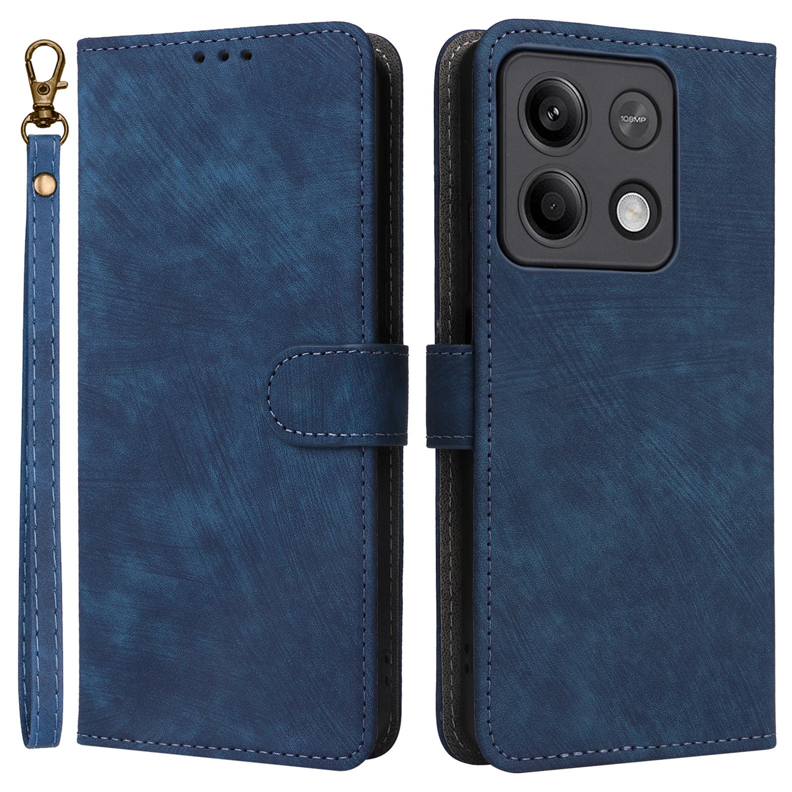 

Для мобільного телефону Xiaomi Redmi Note 13 5G Чохол Захисний чохол з блокуванням RFID зі шнурком Blue