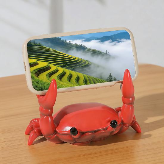 Suporte para Celular Design Garra de Caranguejo 3D Suporte para Celular Decorativo de Mesa Suporte Estável para Visualização Horizontal e Vertical