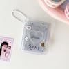 Cartoon 2 Inch Transparent Pendant Photo Album Keychain,Student ID Card Holder for Small PhotosCute Purse Charm for Girl