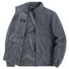 Double Sided Men's Nylon Stand Up Collar Jacket with Loose Fleece Top
