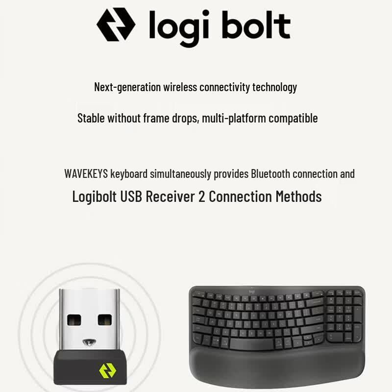 Logitech WAVE KEYS Ergonomic Wireless Keyboard
