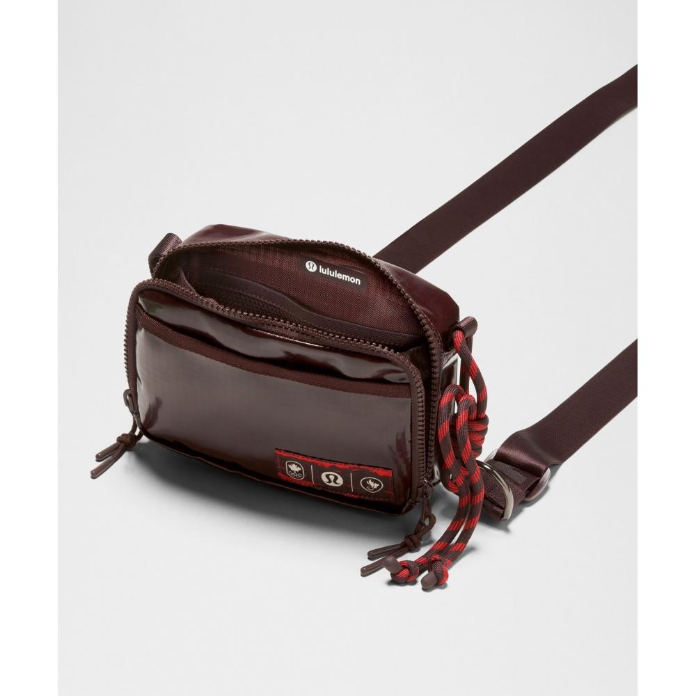 Lululemon Team Canada Future Legacy Easy Access Ripstop Bag 1.5l Coc Cpc Logo Black Garnet