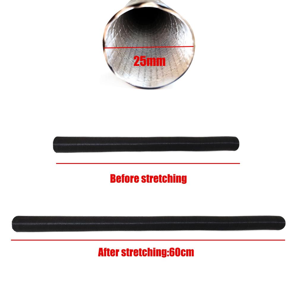 25/42/60/75mm Car Air Heater Duct Ducting Pipe Hose Line Black For Diesel Parking Heater Air Intake Pipe Air Exhaust Pipe