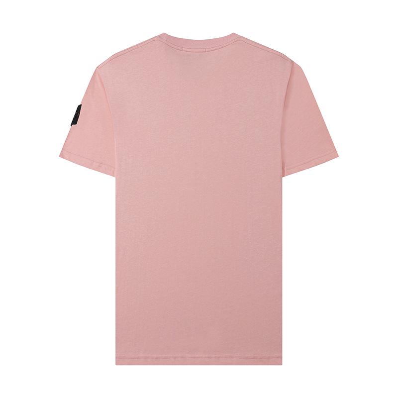 Bavlněné tričko s klasickým kulatým výstřihem v jednobarevném provedení Stone Island s nášivkou