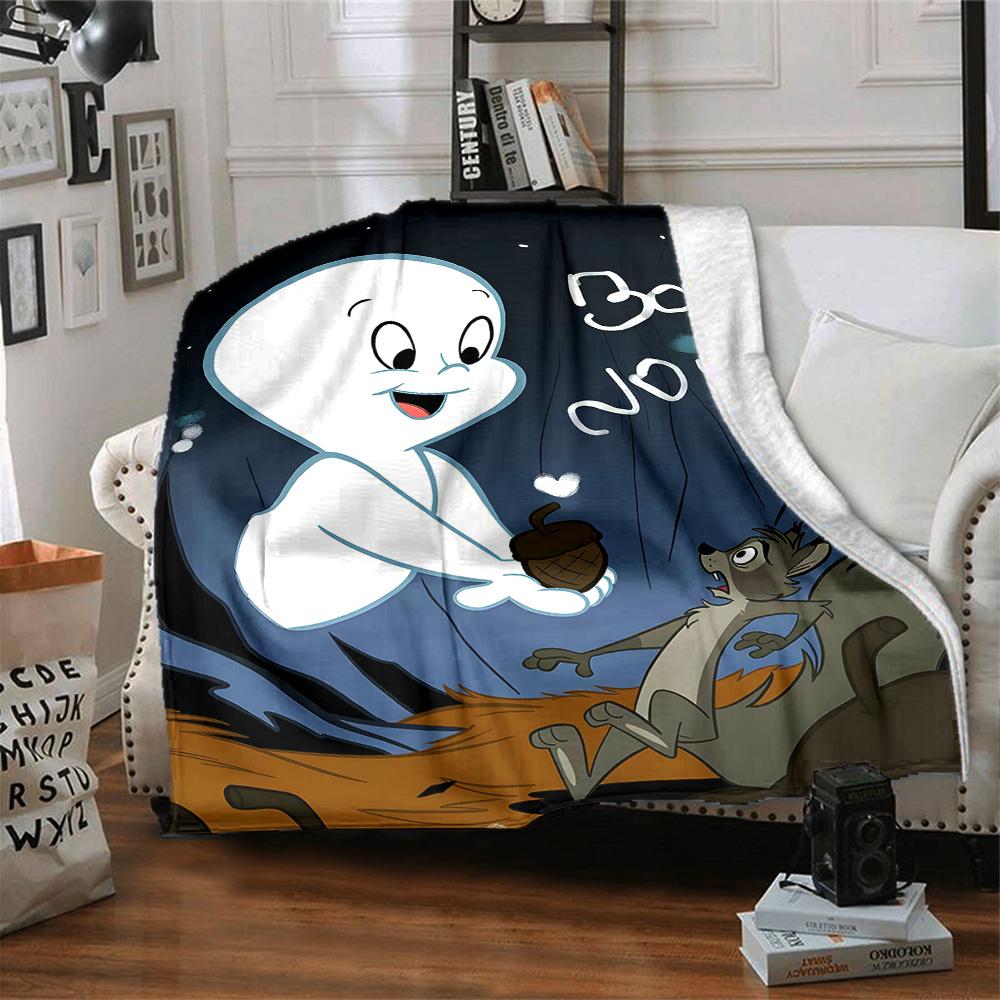 1pc Casper3 Blanket, Gift, for Men and Women, Soft Blanket, Good for Sofa Bed Couch Travel, Lightweight Flannel Blanket