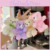 Bear Teddy Cartoon Plush Toy Bow Decoration Animal Doll Keychain Kid Pendant