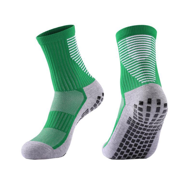 

Тренировочные футбольные носки Two Wolves: Мужские и женские толстые, впитывающие пот, нескользящие носки с точками Men s one size 39-45