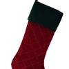 1 Stück Karomuster Rot Grün Weihnachtsstrumpf Flanell Feine Textur Strumpf Geschenktüte Heimdeko