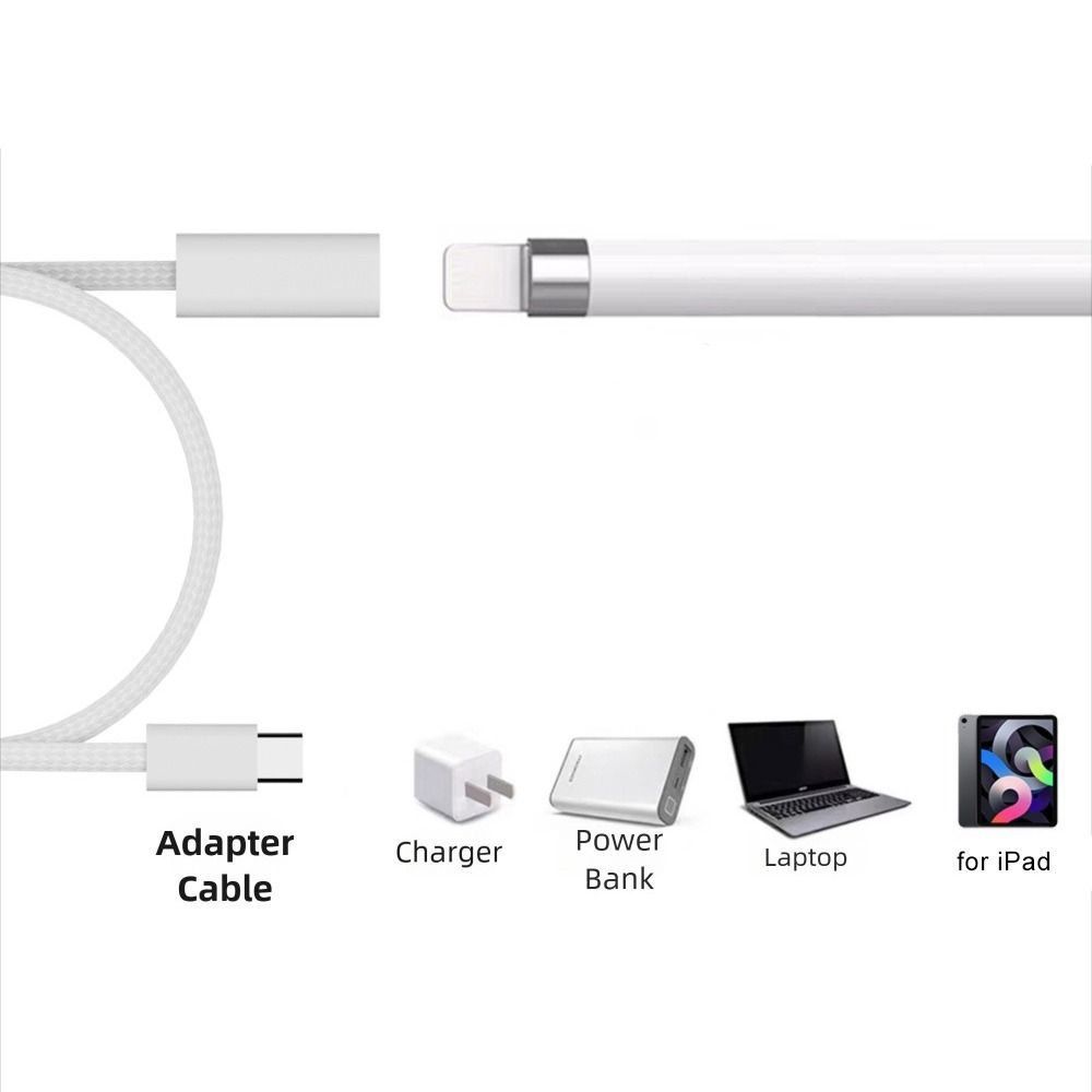 50/100cm Pencil Charger Adapter for Apple Pencil 1st Generation for iPad 10/11th Gen