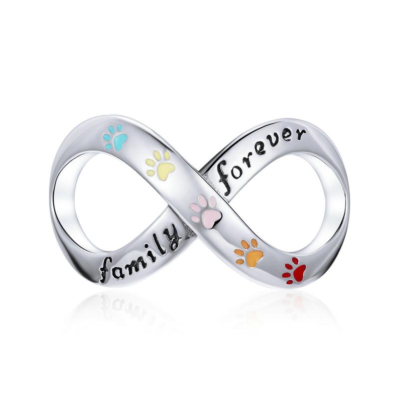 BAMOER Silver Charm Collection 925 Silver Dazzling CZ Beads Fit Bracelets & Bangles Jewelry