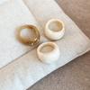 3Pcs/Set Vintage Transparent Acrylic Resin Irregular Ring For Women Travel Aesthetic Knuckle Finger Rings Accessories Jewelry