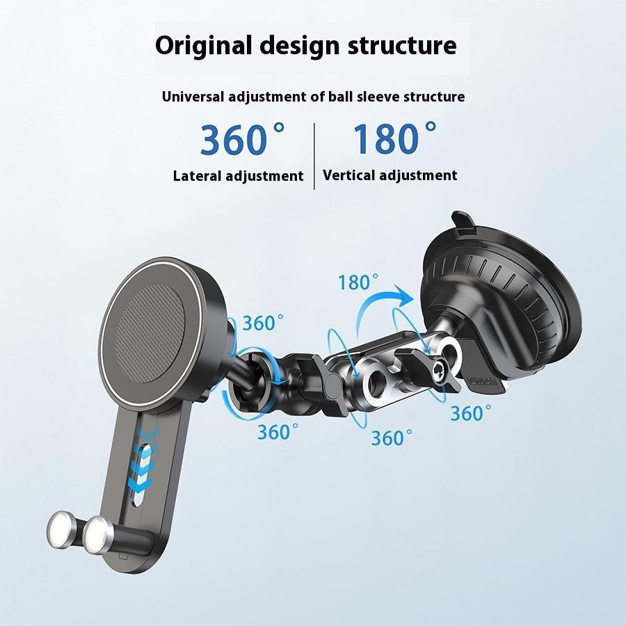 X037 Short Type Car Phone Holder Suction Cup Base Long Arm Cellphone Bracket