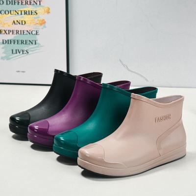 Kurze Gummistiefel für Damen – rutschfeste, wasserdichte, modische Halbschuhe für den Außenbereich – bequem und trendig.