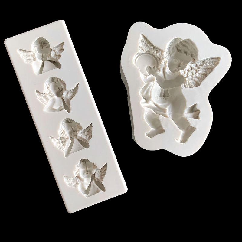 Angel Design Silicone Mold Fondant Cake Decoration Mold Sugar Gum Paste Tool 3D Chocolate Mould