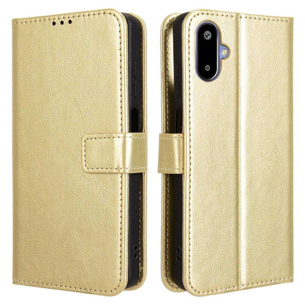 For Samsung Galaxy F06 5G/M06 5G Case Crazy Horse Texture PU Leather Phone Wallet Cover