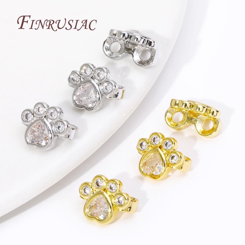 10MM Rhodium/Gold Plated Shiny Zircon Butterfly Spacer Bars 2 Holes Separators For Strand Beads Jewelry Making DIY Accessories