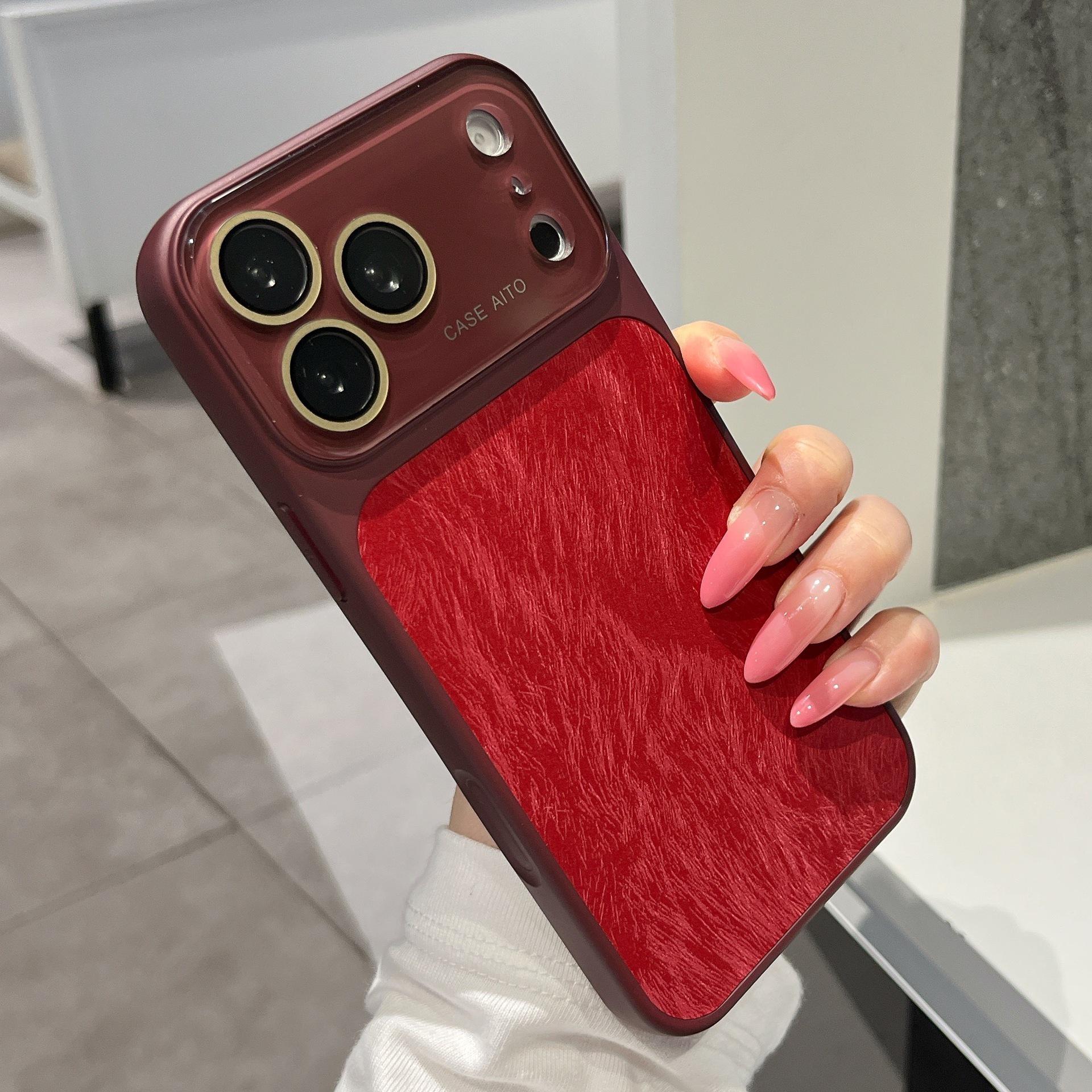 

Chiffon Textured Phone Case for iPhone 14/15/16/17 Pro Max with Large Window Design 15Pro