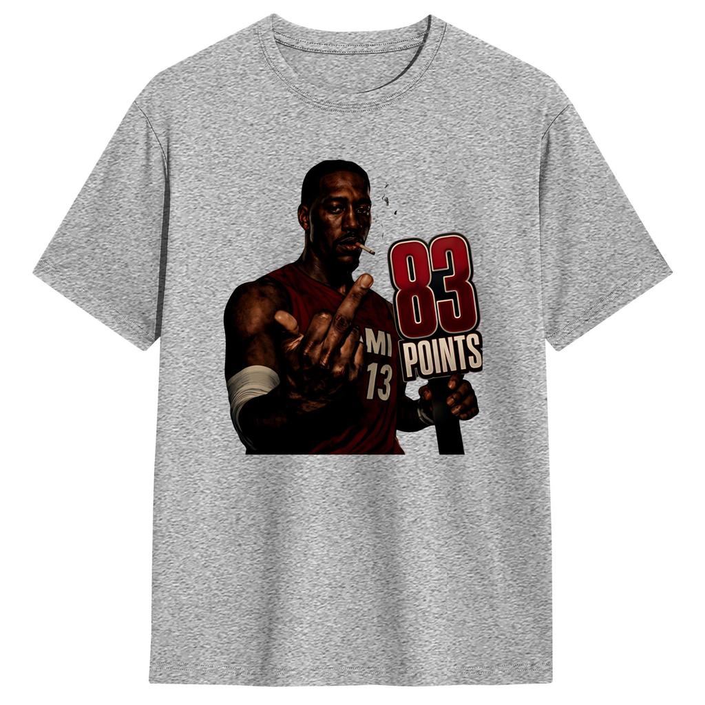 Bam Adebayo 83 Punkte T-Shirt Unisex Neuheit 100% Baumwolle T-Shirt Rundhals Kurzarm T-Shirts Große Größen Kleidung