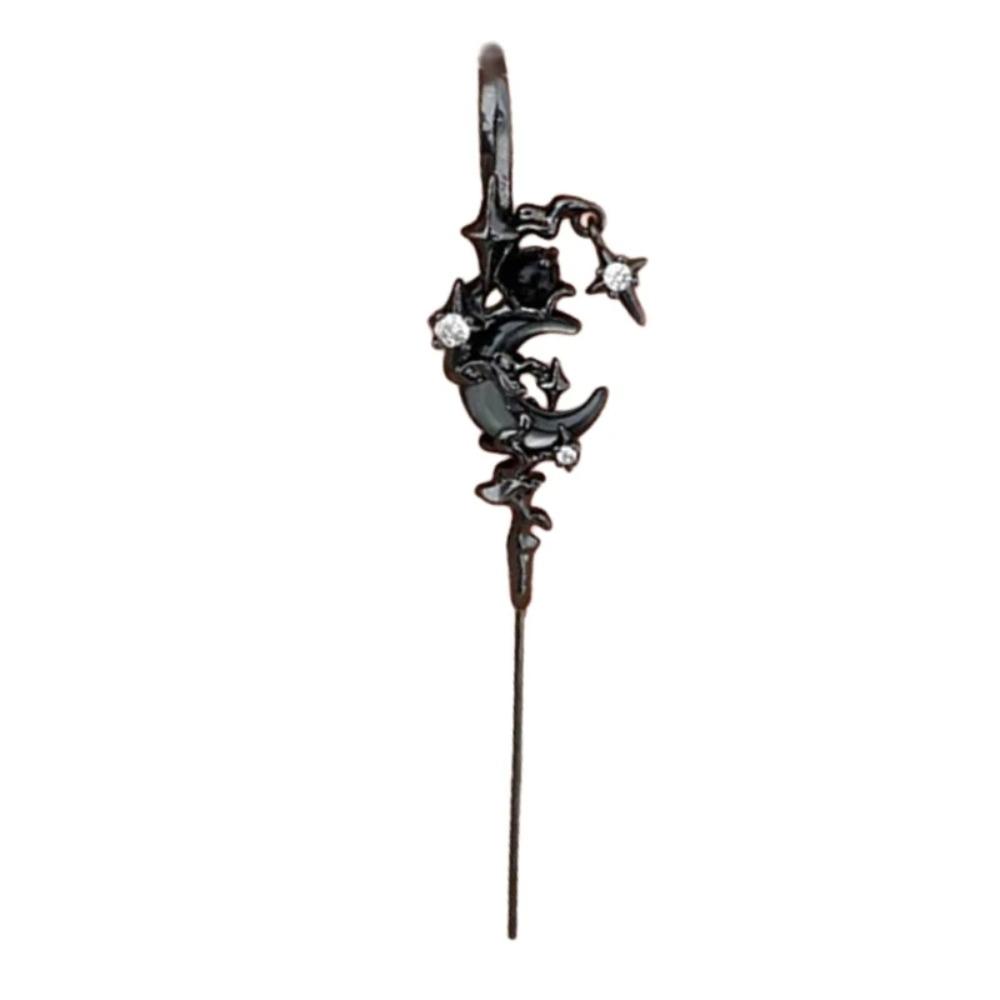 Punk Gothic Earring for Girl Goth Thorn Rose Crow Stud Cross Rose Earrings Puncture Stars and Moons Party Jewelry Accessories