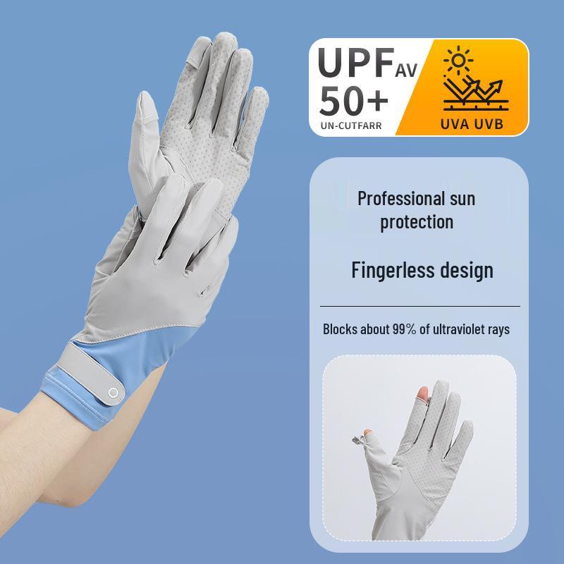 Women's UV Protection Ice Silk Touchscreen Gloves: Non-Slip, Breathable Driving and Cycling Gloves for Summer.