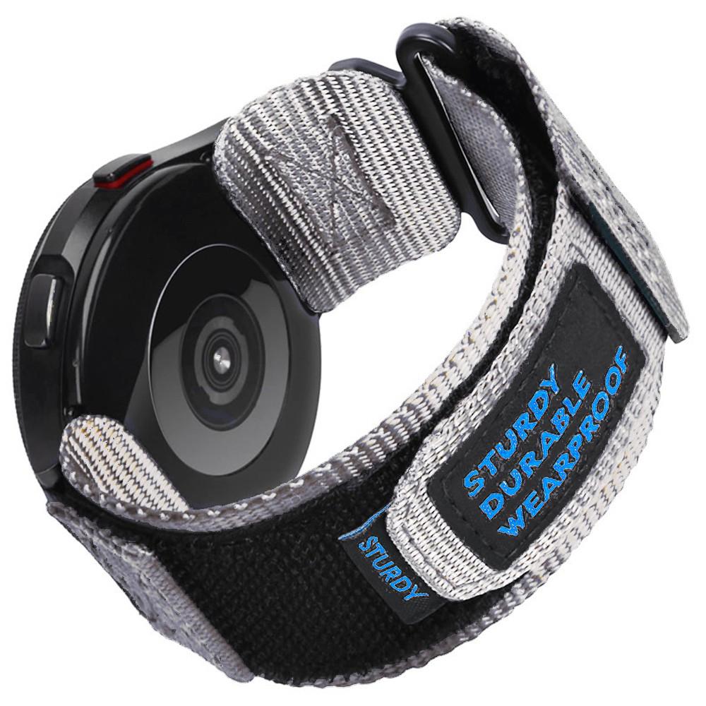 

For Samsung Galaxy Watch6/Watch 5/Watch4 Nylon Watch Band 22mm Adjustable Wrist Strap Grey