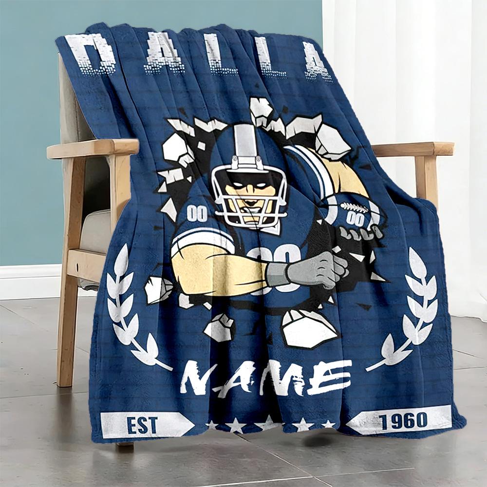 Fan Style78 Personalized Name Blanket Multi-purpose Customizable Blanket Durable Comfort Suitable for Nap Picnics Couch Office for All Occasions