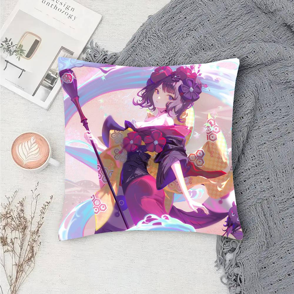 Katsuhita Hokusai Animated Game Fate Grand Order Pillow Case Fashion Square Pillowcase Bedroom Sofa Room Ins Decoration Leisure