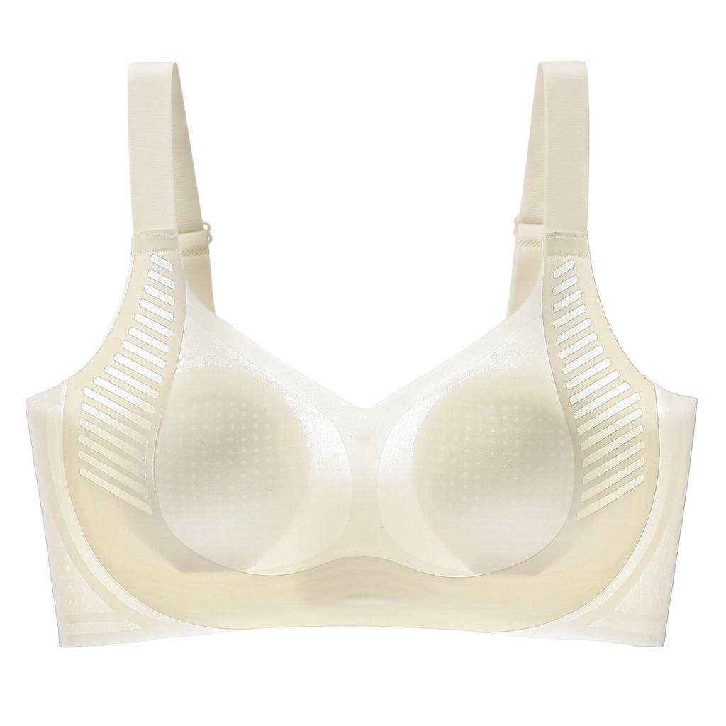 Large breasts show small underwear, women's seamless gathering, light and cool, anti-sagging, sub-breasts lifted, no steel ring bra