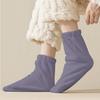 1 Pair Sleeping Socks Solid Color Double-Sided Fleece Women Socks High Elasticity Breathable Warm Sock Liners