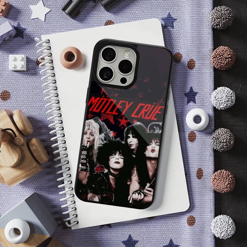 Rock Band M-Motley C-Crue Phone Case For iPhone 16,15,14,13,12,11,Pro,Max,Plus,Mini,Magsafe,Magnetic Wireless Charging Case