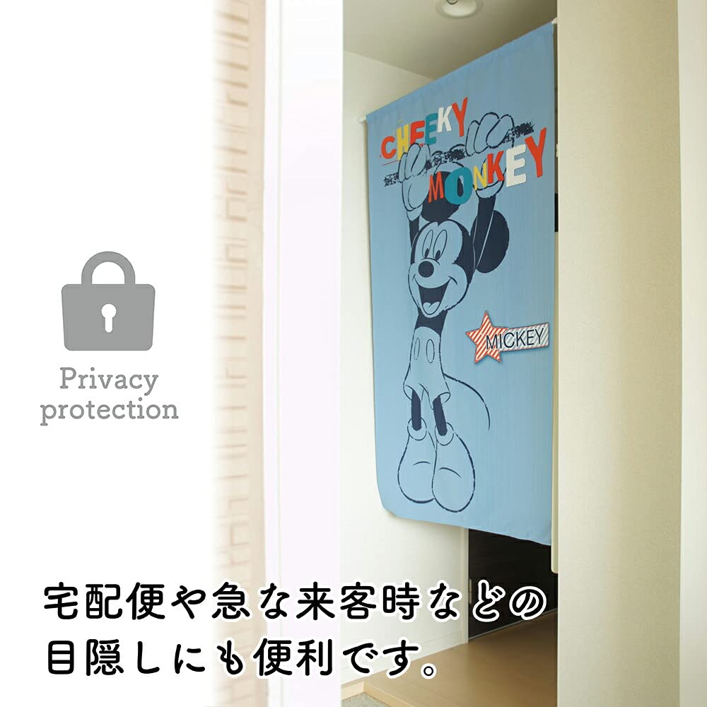 Noren Kobo Disney Tapestry Mickey Mouse Poster Goods Noren Curtain Room Divider Curtain Width 85cm Length 150cm Hanging Mickey 95697