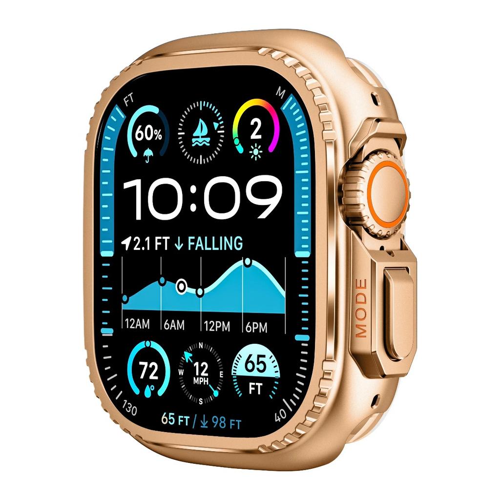 Armor Case for Apple Watch Ultra 3/2/1 49mm Series11 10 46mm 42mm Metal Protector Aluminum Cover Frame for IWatch Series 9 8 7 6 5 4 SE3 44mm 45mm