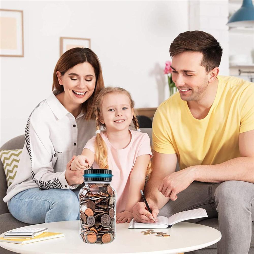 Digital LCD Counting Money Jar Electronic Piggy Bank Counter Coin Box Saving Coins Storage Box for USD EURO GBP Money Box Gifts