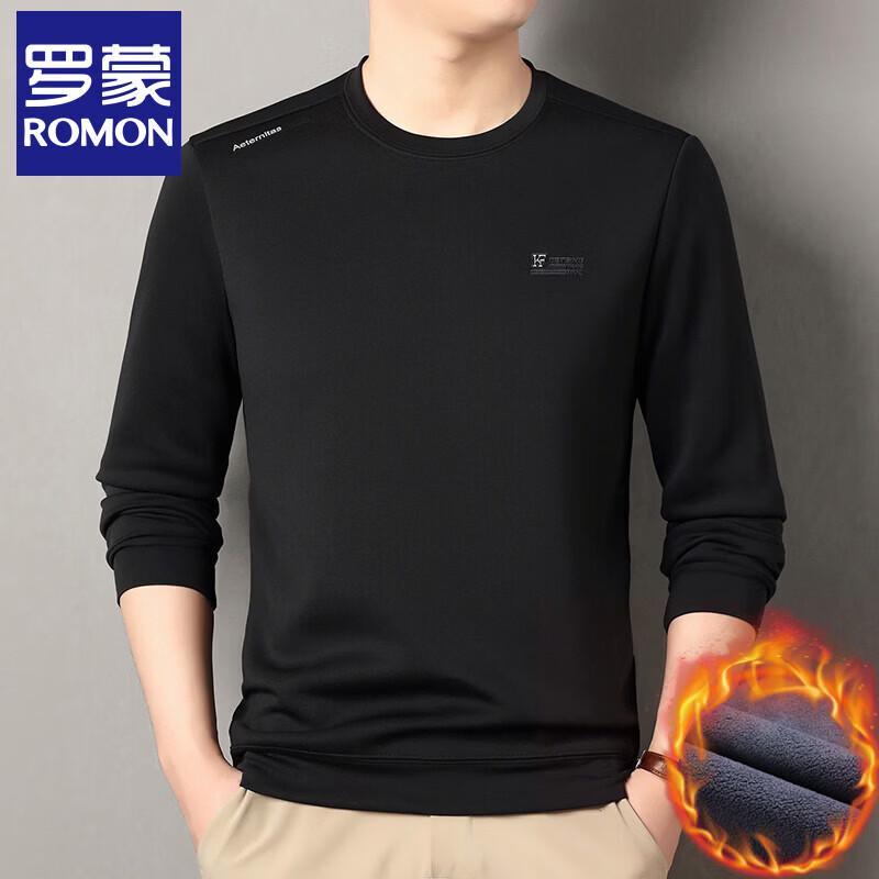 ROMON Men s Crew Neck Casual Tops XXXXL