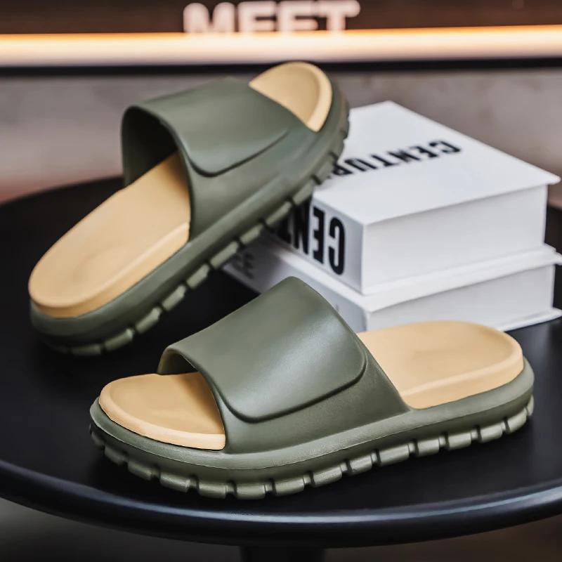 2025 Yazlık Dış Mekan Plaj Sandaletleri Kadın Günlük Ayakkabılar Erkek Parmak Arası Terlikler Erkek Sandalet Markası Kadın Erkek Terlikleri Moda EVA Terlikler