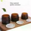 10/15/20/30/50/60g Dark Tan Cream Bottle Glass Separate Bottle Face Cream Eye Cream Box Empty Container Refillable Bottles