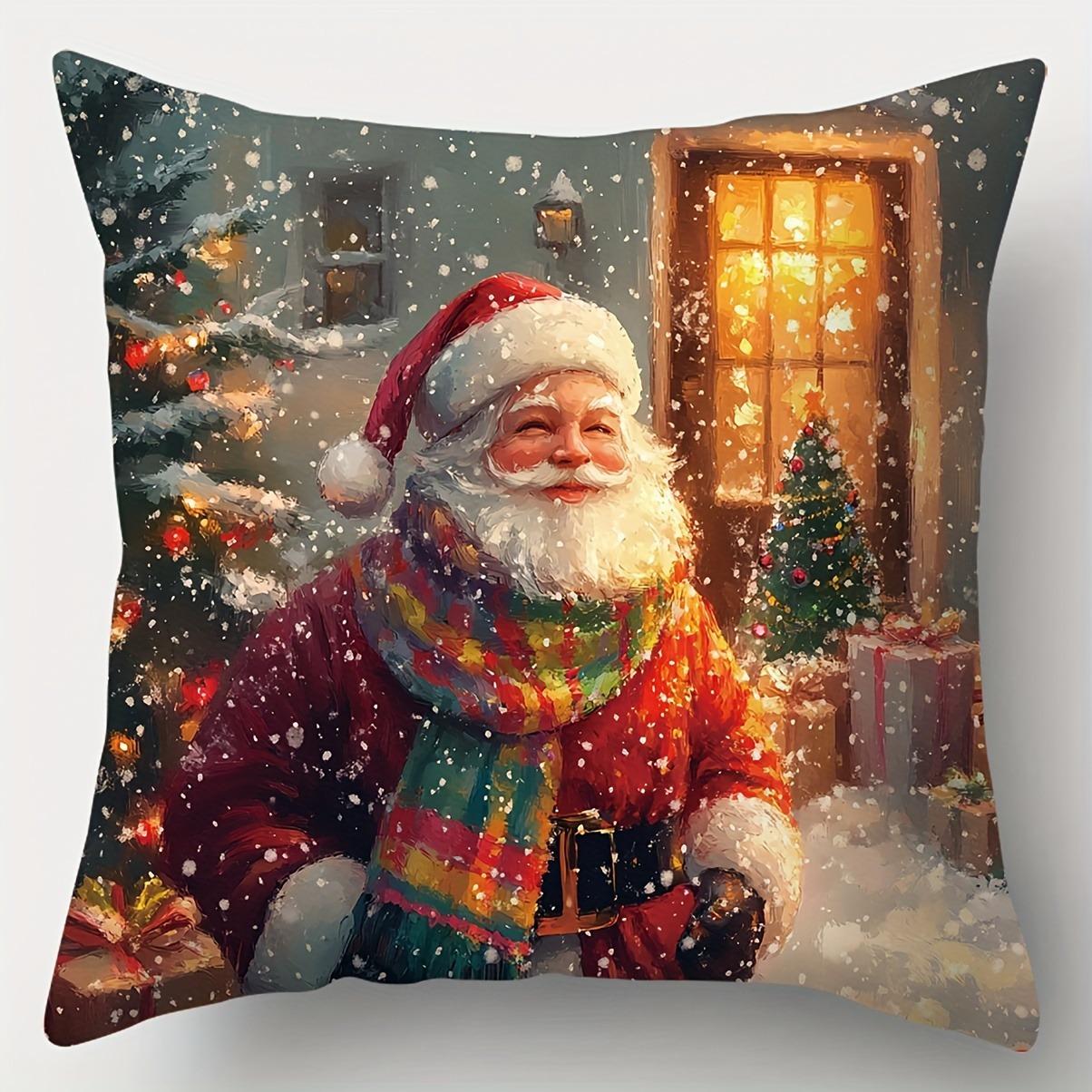 

Christmas Pillowcases: Snowman, Red Truck, Reindeer & Santa Designs! Sofa room decoration New Year holiday home decoration 16x16Inch