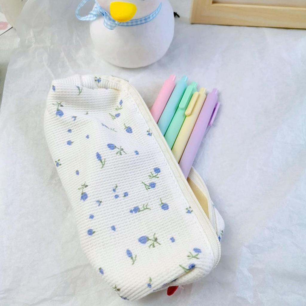 Cute Pencil Bag Floral Pencil Case Pen Holder Floral Pouch Small Pen Bag Pencil Pouch Storage Bag Pencil Case School Supplies