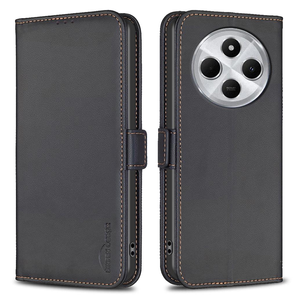 BINFEN COLOR BF31 For Xiaomi Poco C75 4G/Redmi 14R 5G/14C 4G Case PU Leather Flip Folio Phone Wallet Cover