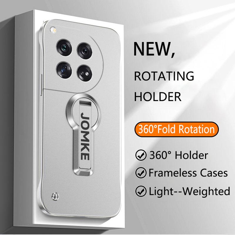 

Ультратонкий безрамный чехол для телефона Oneplus 13 13R 12 12R 11 11R 10T Жесткий ПК вращающийся держатель металлические чехлы для рисования for Oneplus 13R