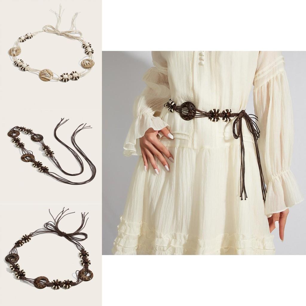 Ethnic Style Handwoven Waist Cord For Ladies With Tying Design For Summer Outfits