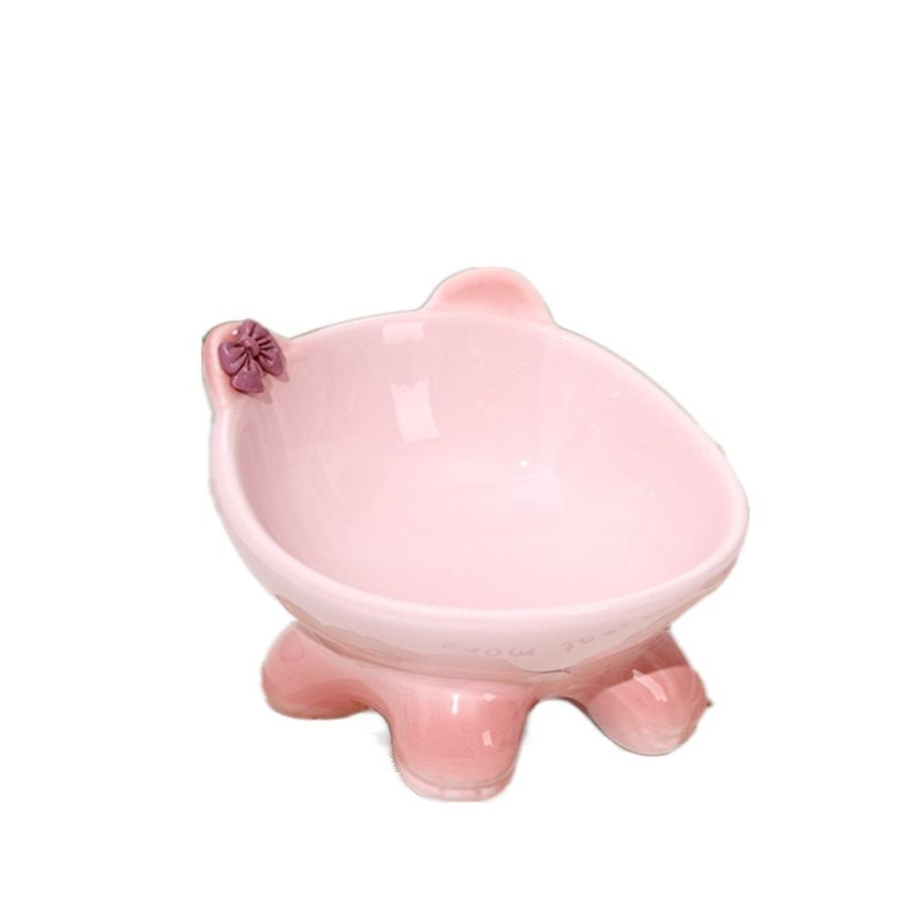 Cute Cat Bowl Creative Dog Food Feeding Basin Food Dispenser Pet Drinking Feeder  Water Container