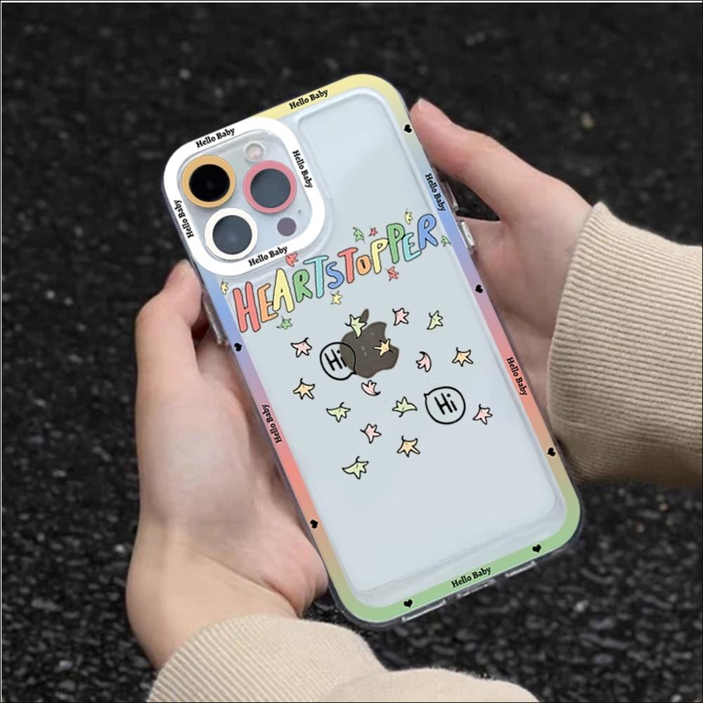 Pouzdro na telefon Heartstopper pro iPhone 13 14 Pro Max XS XR 12 11 Pro 13 Mini 6 7 8 Plus měkký průhledný zadní kryt