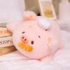 Cute Pink Chef Pig Doll Stuffed Toy Fun Pull Sausage Bread Pig Doll Girl Gift