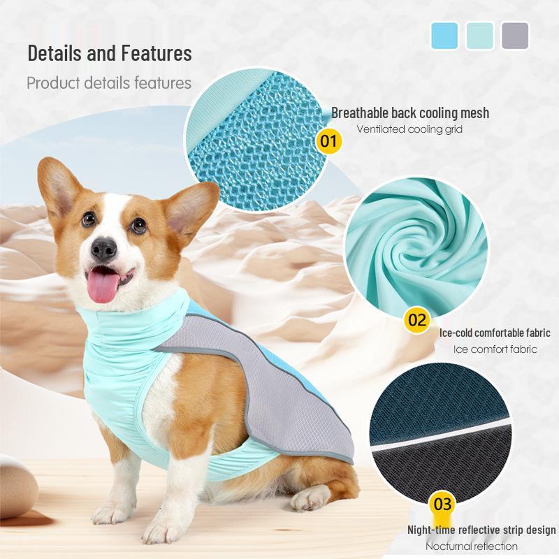 Summer Cooling Dog Vest: Breathable, Lightweight Heatstroke Relief for Pets