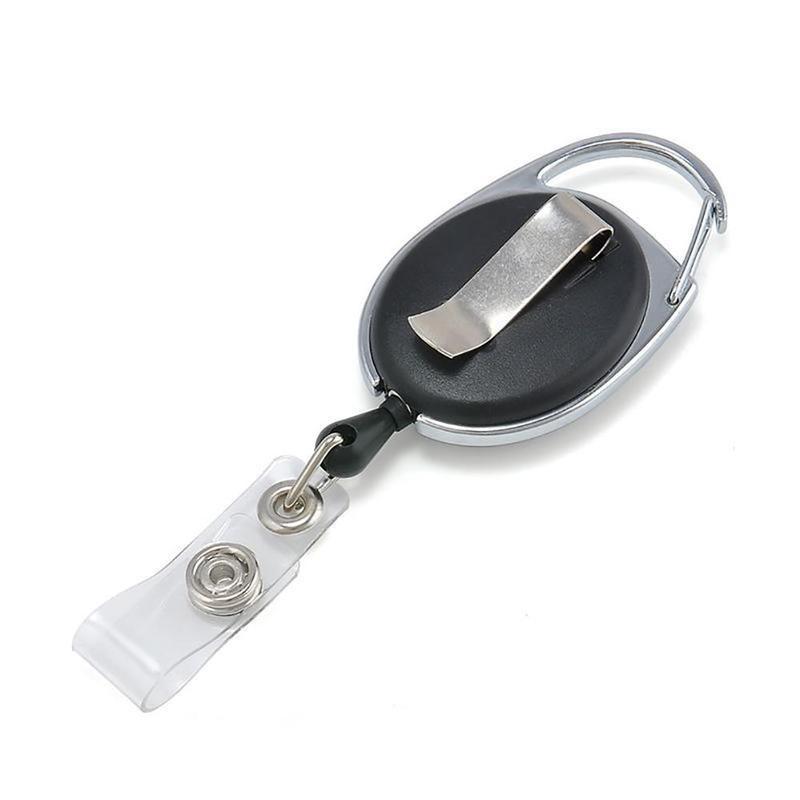 Retractable Reel Recoil ID Badge Lanyard Name Tag Key Card Holder Belt