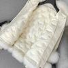 Winter Fox Fur Coat Embroidered Sheepskin Fashion Thickened Womens Outerwear Warm Padded Jacket
