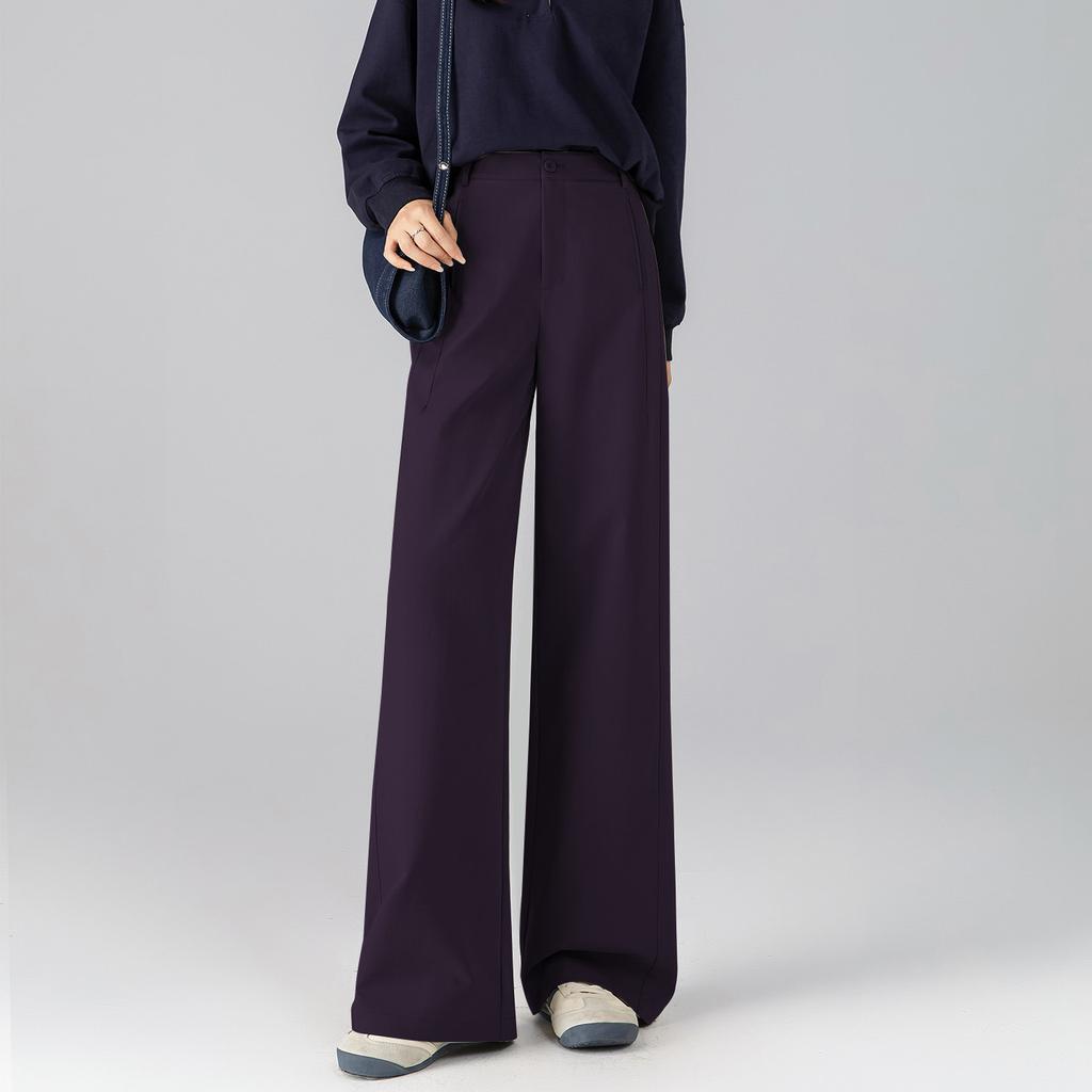 Zhengzhou women's pants scimitar wide-leg pants loose new commuter fashion trousers casual spring versatile pear-shaped trousers 11111